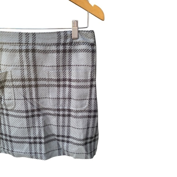J. Crew Womens Gray Plaid Tweed Mini Skirt I Size: 6 - Picture 3 of 10